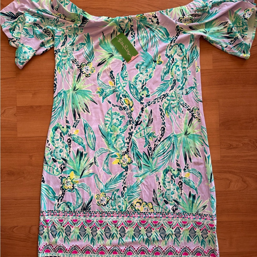 Lilly Pulitzer Lilac and Teal Fawcett Dress